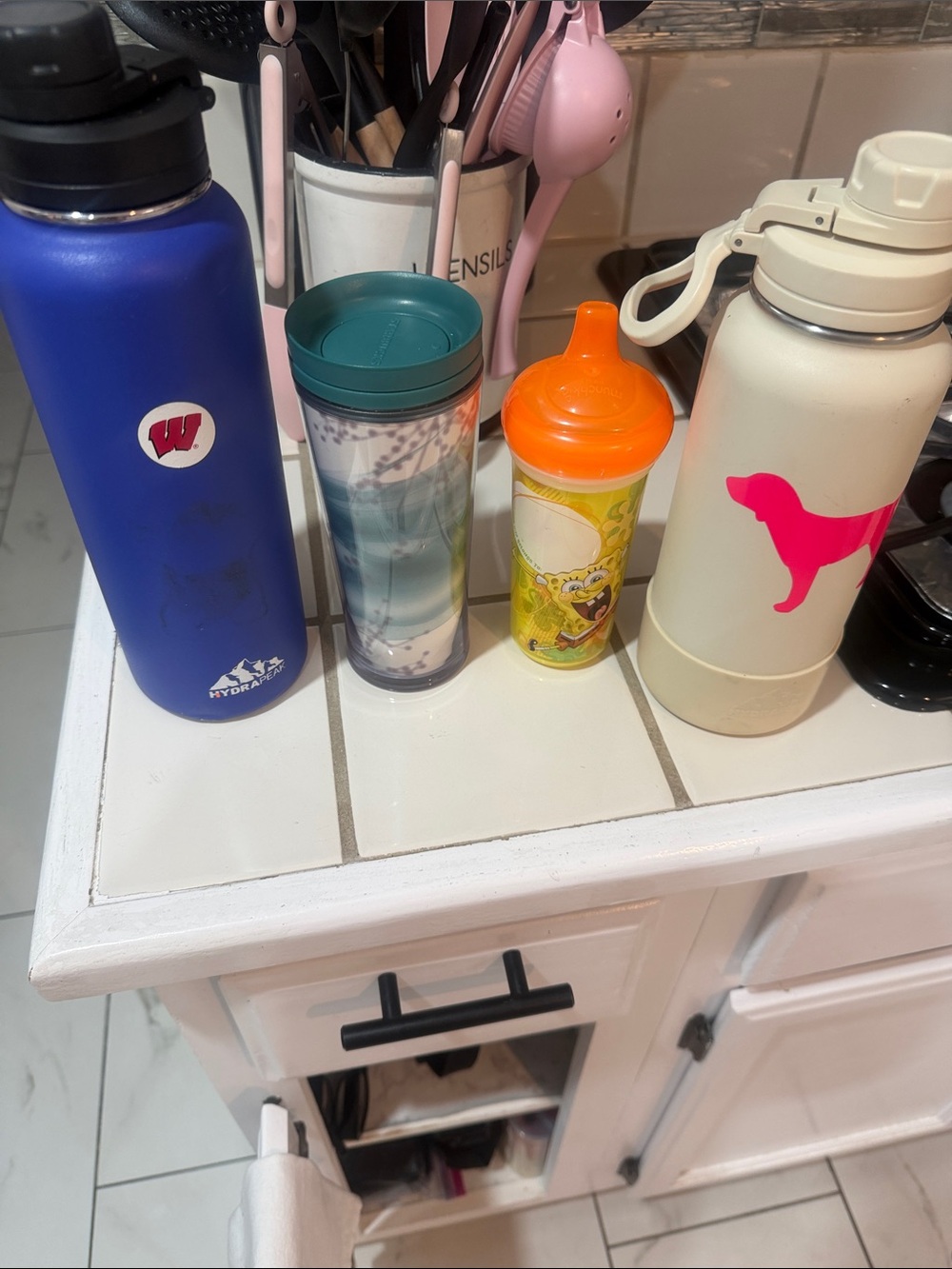 Starbucks Teal Travel Tumbler with Blue Insulated Bottle